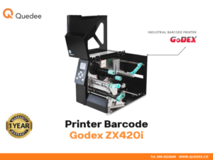 เครื่องพิมพ์บาร์โค้ดอุตสาหกรรม Godex ZX420i เปิดฝาแสดงโครงสร้างโลหะหล่อภายใน หัวพิมพ์ Kyocera Japan ระบบ Ribbon Spindle รองรับงานหนัก รับประกัน 1 ปี - Quedee